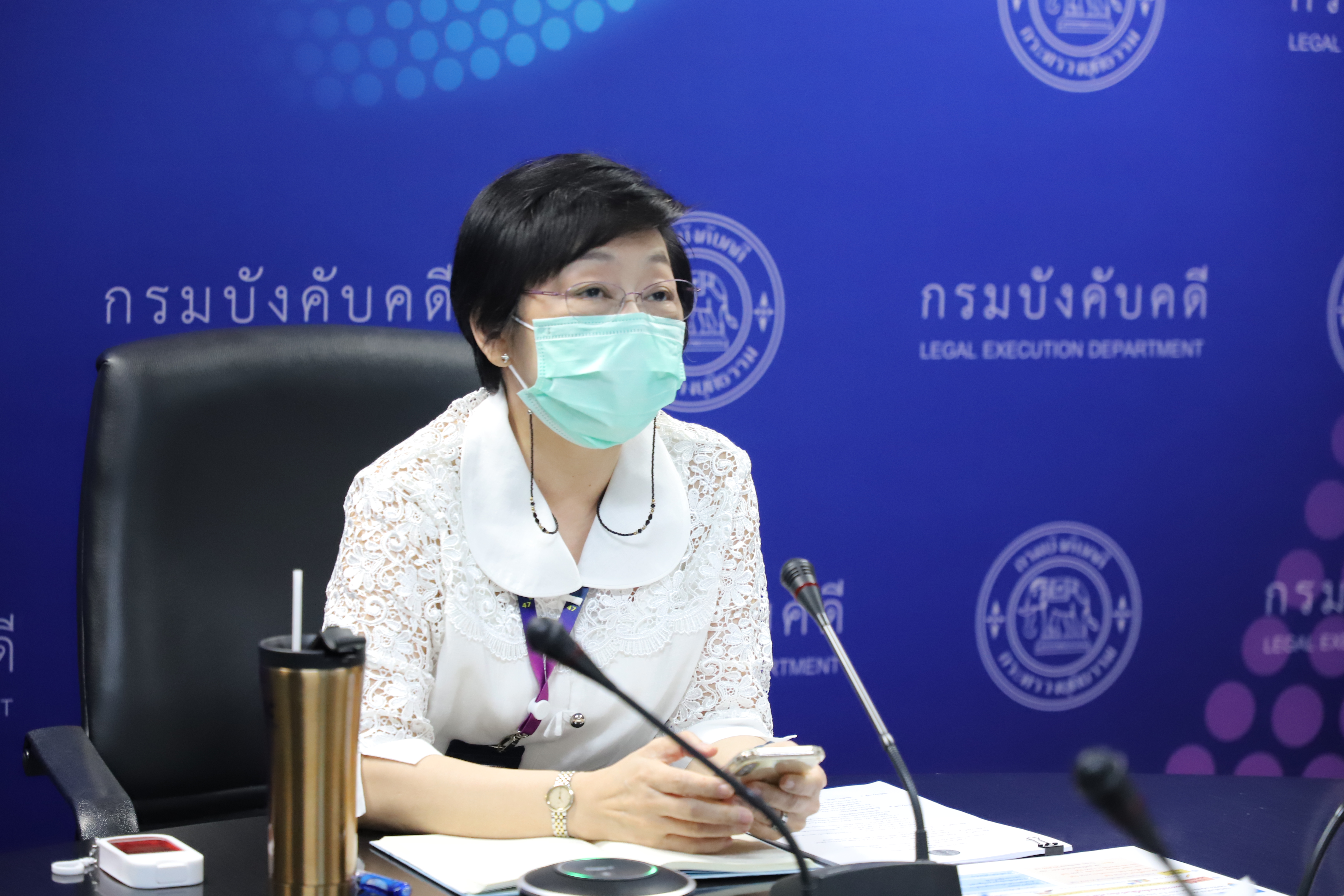 กรมบังคับคดี ร่วมประชุมผู้บริหารกระทรวงยุติธรรม ครั้งที่ 2/2565 ผ่านระบบการประชุมทางไกล (VDO Conference)